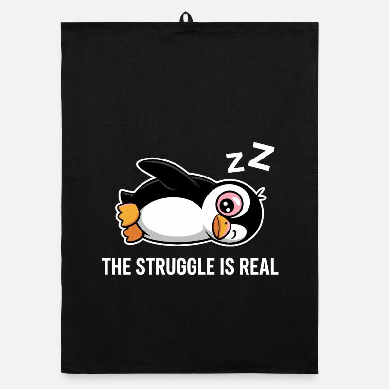 Penguin Funny Saying Organic dish towel