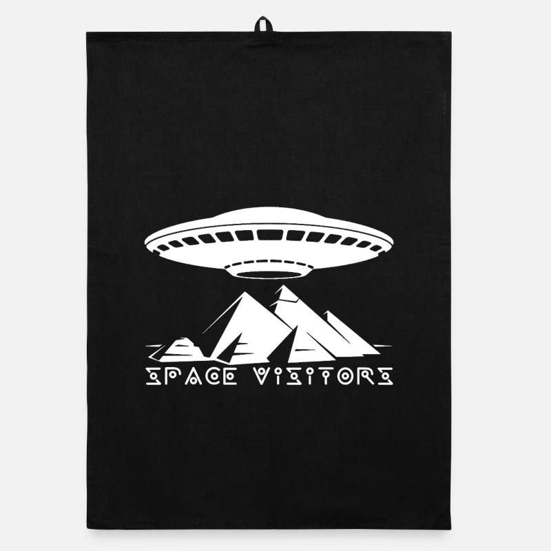 Visitors and the White Pyramids Organic dish towel