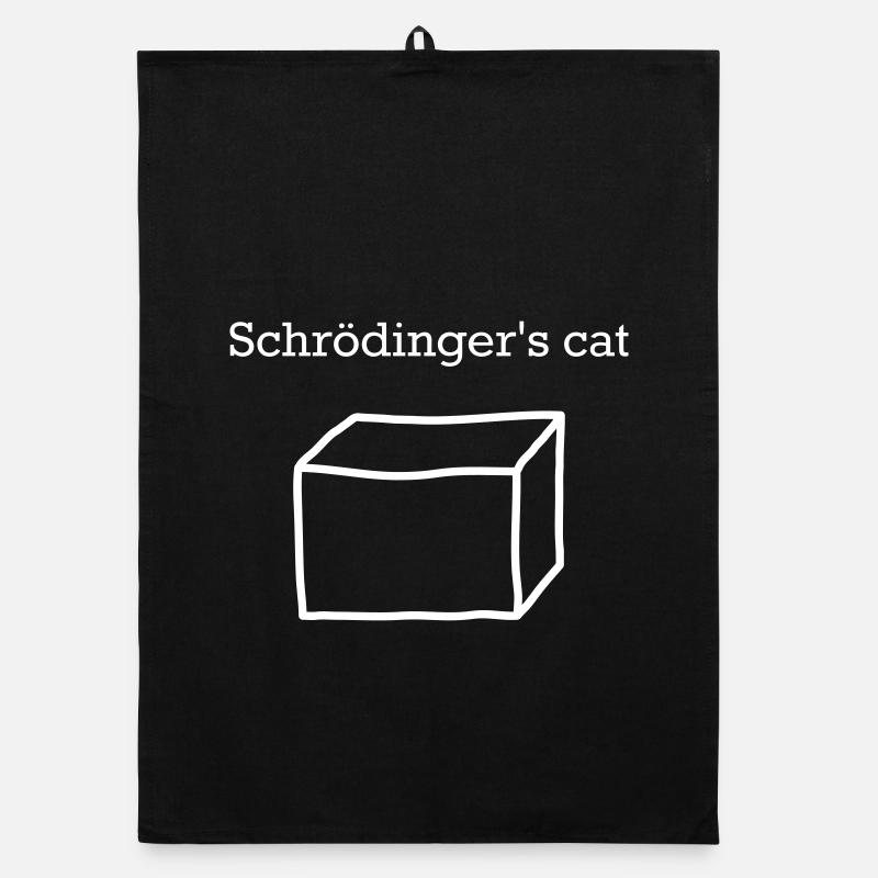 Schrödinger's Cat – Quantum Physics Cult Motif Organic dish towel