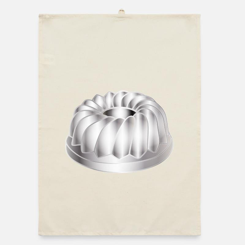 Bundt cake baking pan – simple kitchen motif Organic dish towel