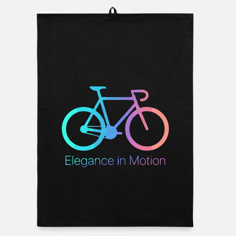 Elegance in Motion Bicycle Organic dish towel
