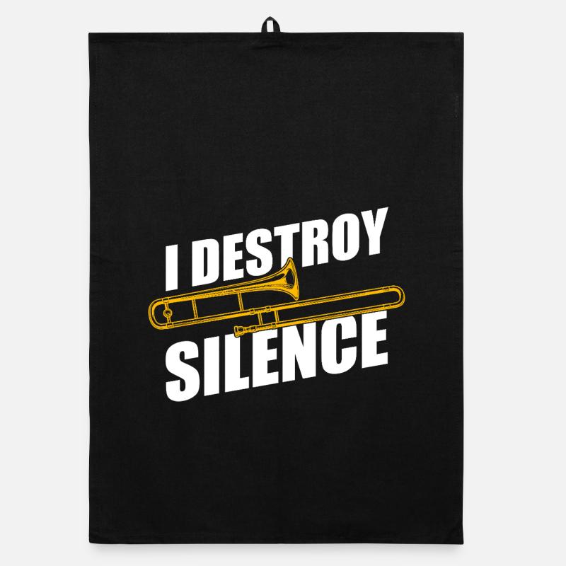 Destroy silence trombone trombone player trombonist Organic dish towel