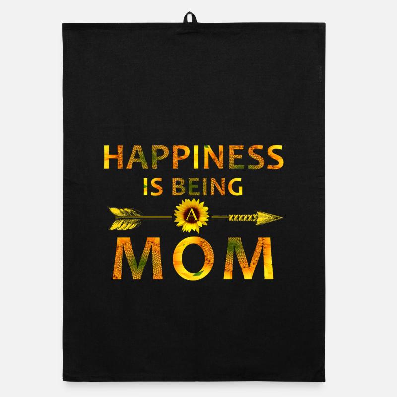 Glück ist, Mutter zu sein – Sonnenblumen-Muttertag Organic Geschirrtuch