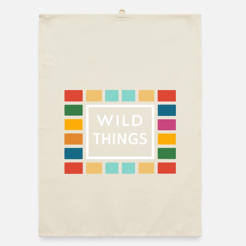 Wild Things Bunte Rahmen Organic Geschirrtuch