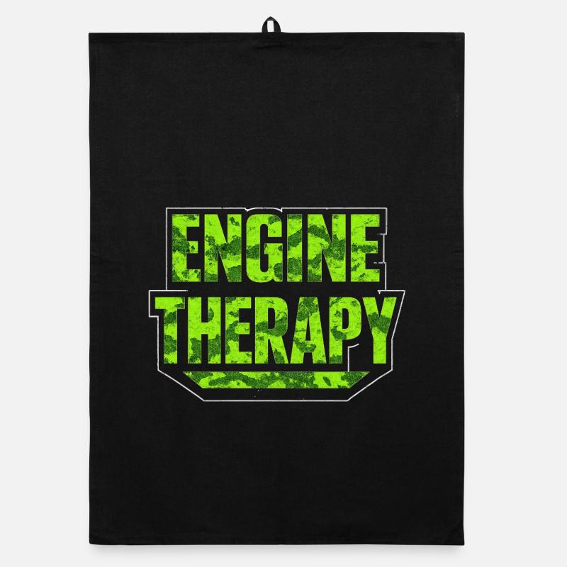 Engine Therapy – Schrauber Spruch Auto Tuning Werk Organic dish towel