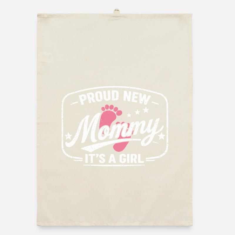 Werdende Mama & Mutter, Geburt Tochter Mädchen Organic Geschirrtuch