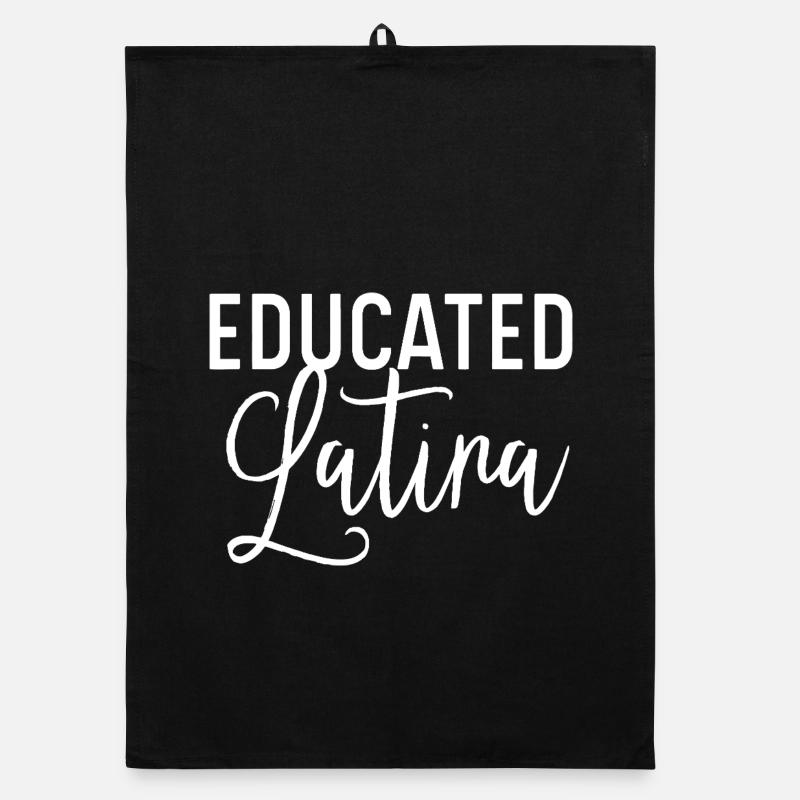 Educated Latina Pride Organic dish towel