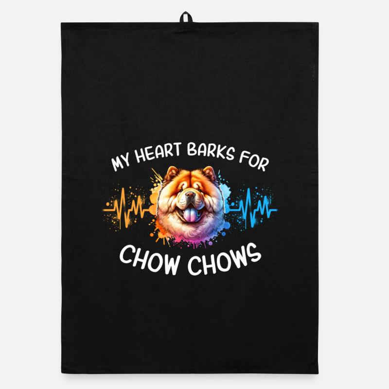 Chowchow Heart Line Organic dish towel