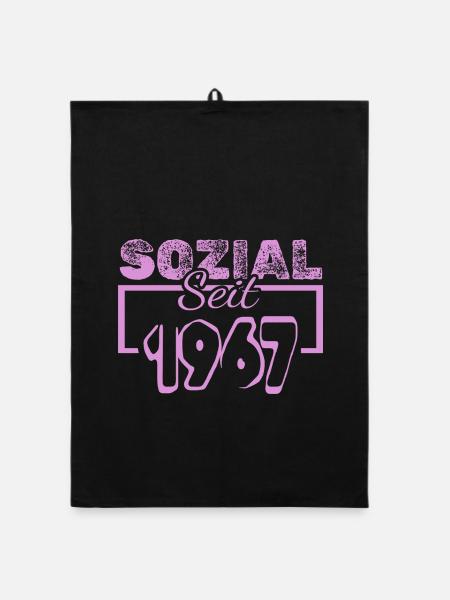 1967 - Organic dish towel - black - Front