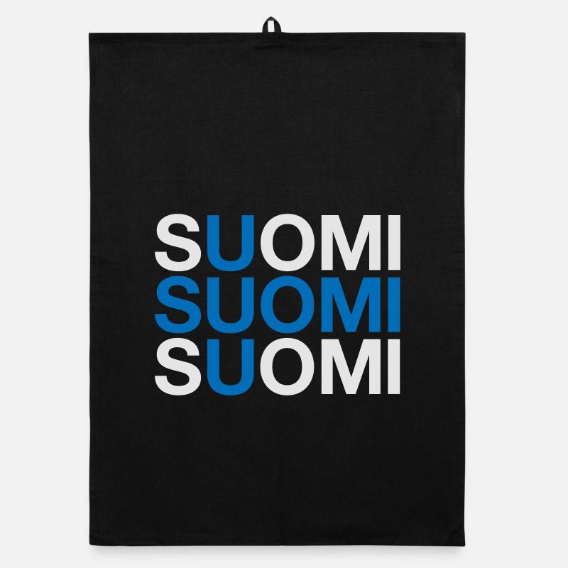 FINLANDE Suomi Drapeau finlandais Torchon bio
