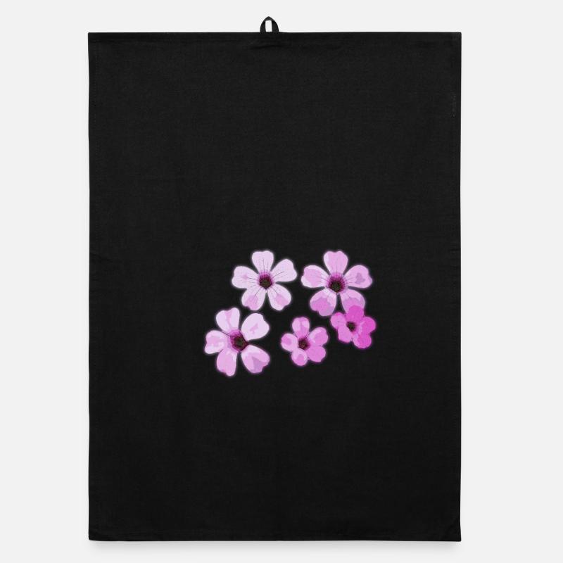 Blumen violett Organic Geschirrtuch