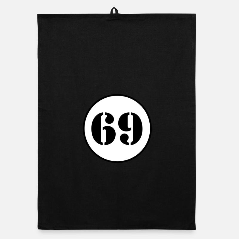 NUMMER 69 Neunundsechzig Geburtstag Geschenk Organic Geschirrtuch