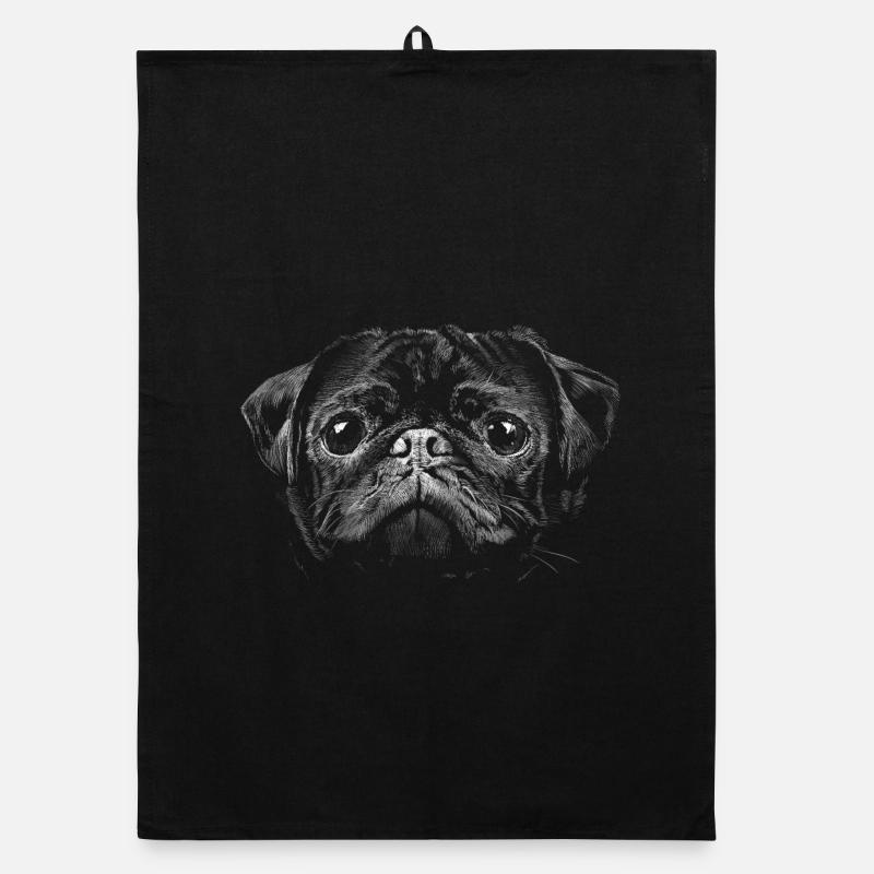 Mops - Organic Geschirrtuch - Schwarz