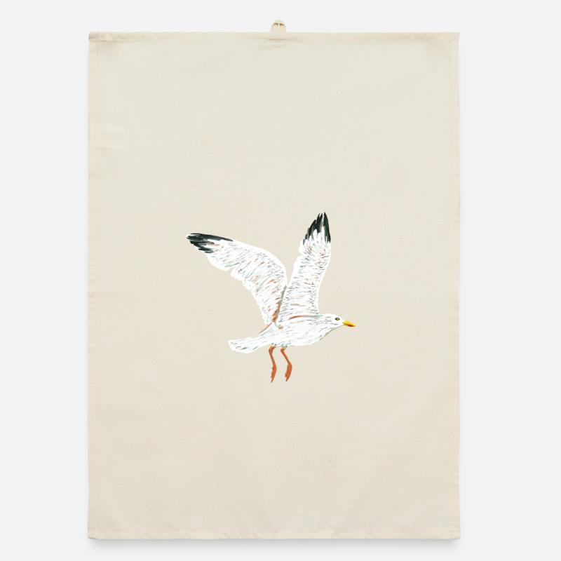 fliegende moewe vogel Organic Geschirrtuch