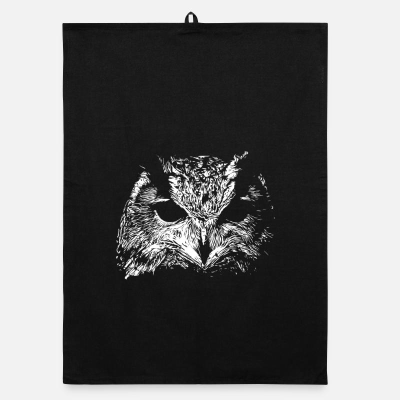 Hibou effrayant Torchon bio