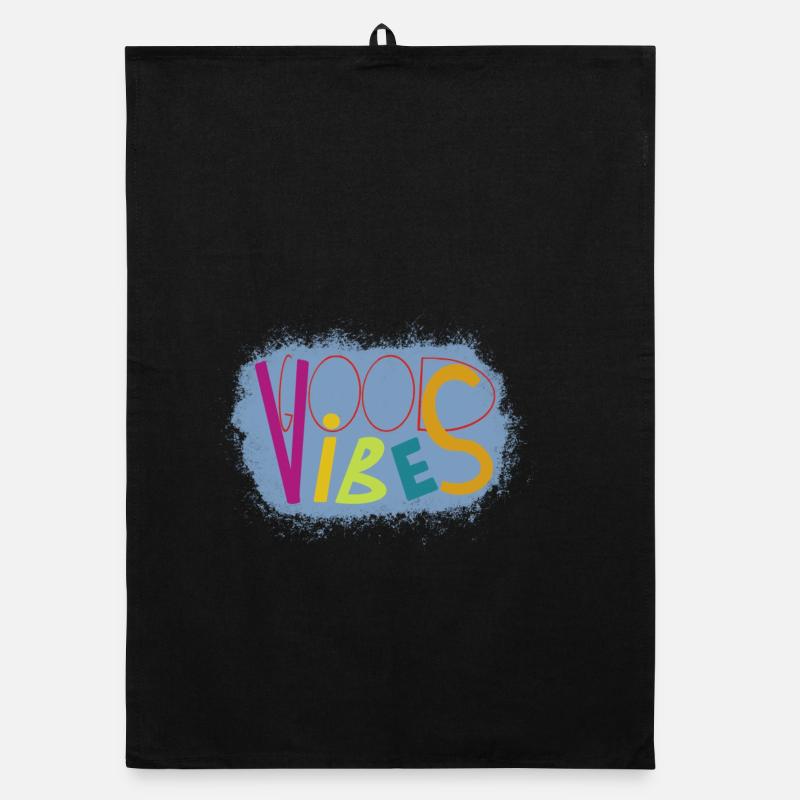 Lebendige Vibes Kunstdesign Organic Geschirrtuch