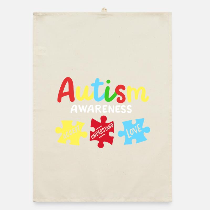 Autismus Bewusstsein Organic Geschirrtuch