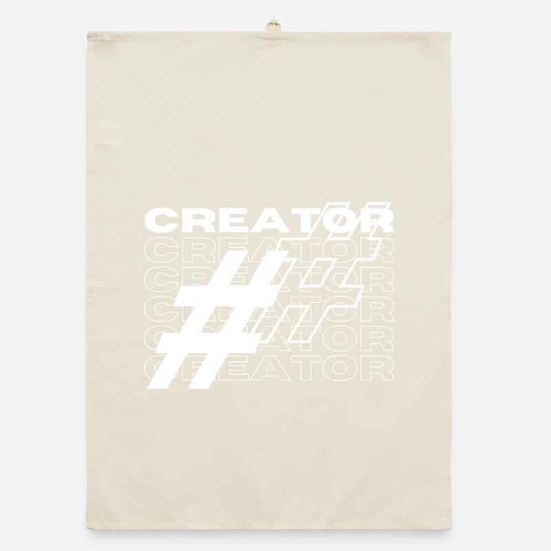 Creator-Hashtag-Typografie Organic Geschirrtuch