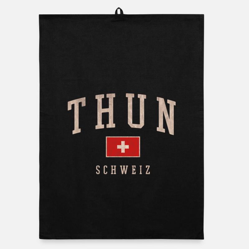 Logo vintage de Thun Suisse Torchon bio