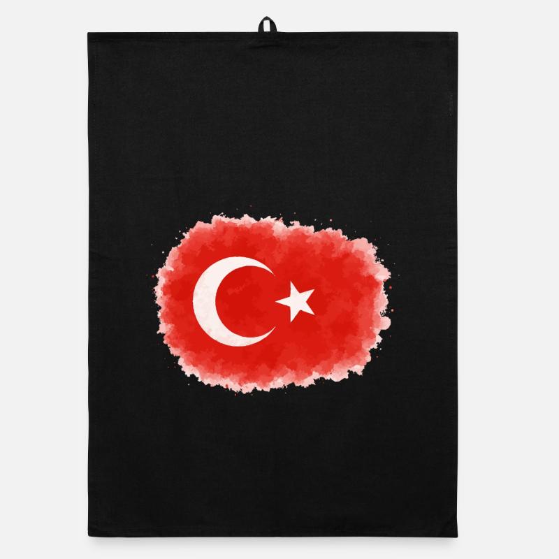 Turkey Flag Organic dish towel