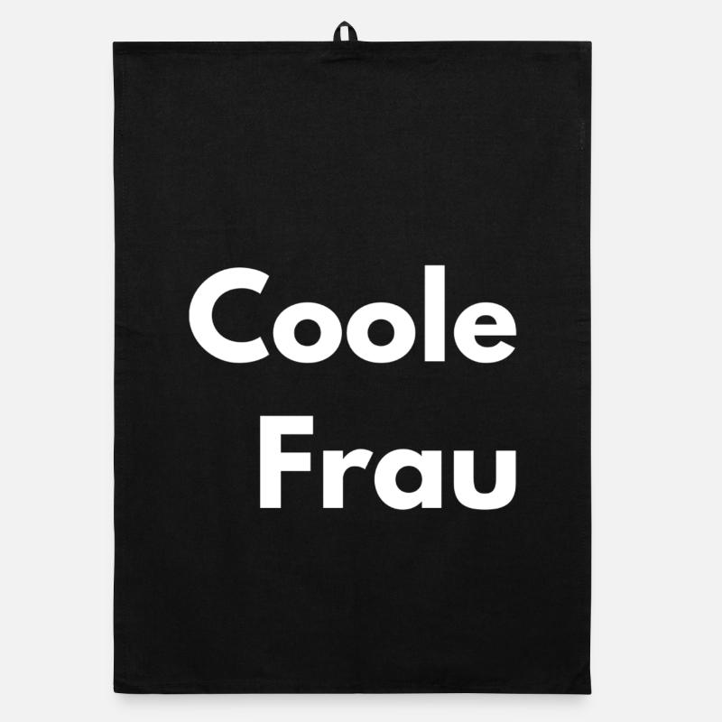 So sieht ein coole Frau aus Organic Geschirrtuch
