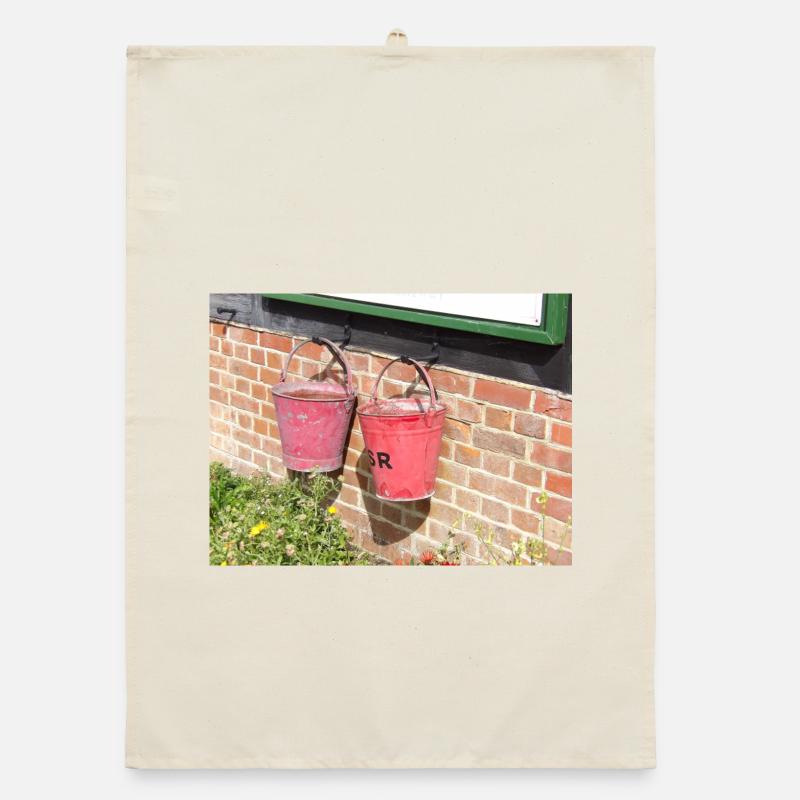 Verwitterte rosa Garteneimer Organic Geschirrtuch