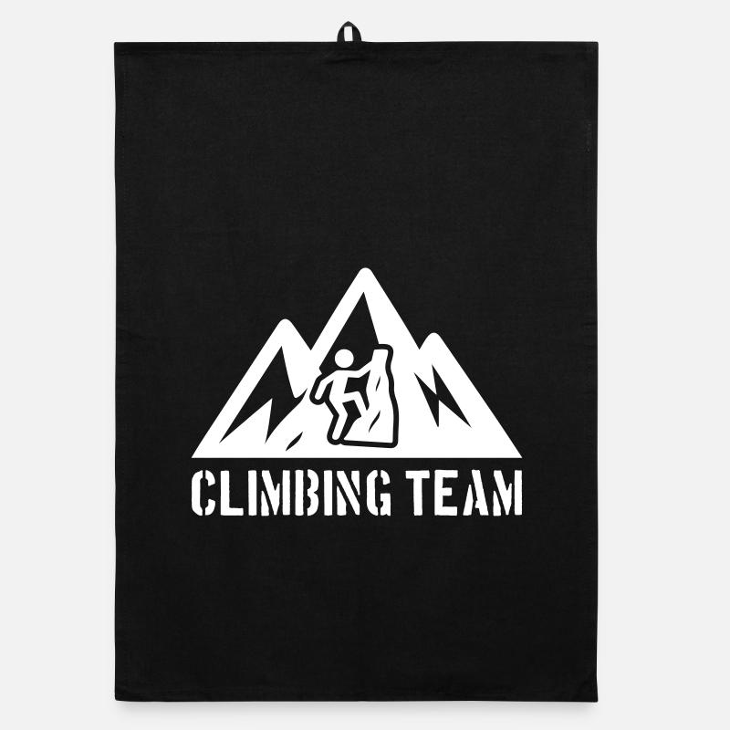 Klettern Team Berge Bergsteigen Organic Geschirrtuch