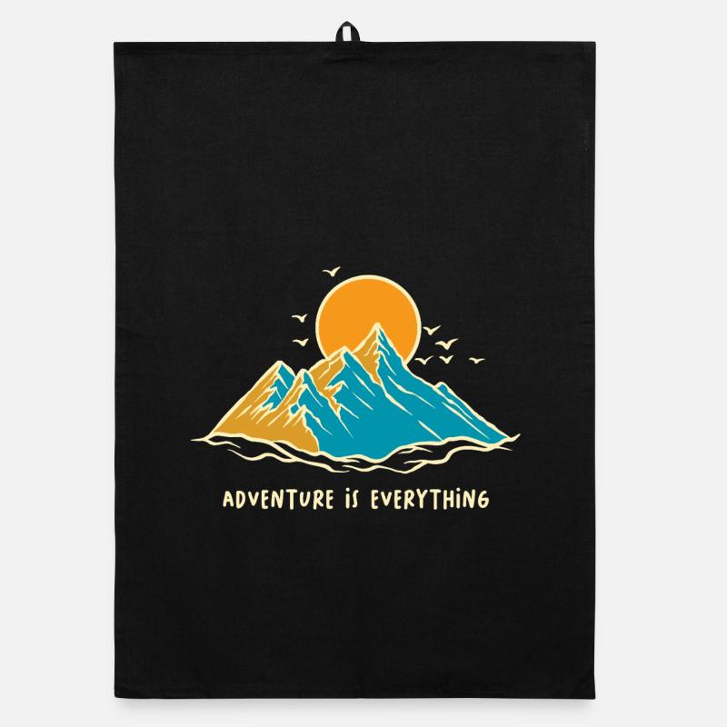 Adventure Is Everything Shirt Organic dish towel