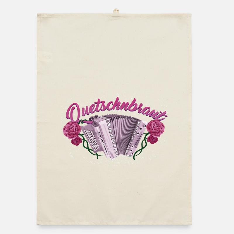 Squeeze Bride - Harmonica with Roses Organic dish towel