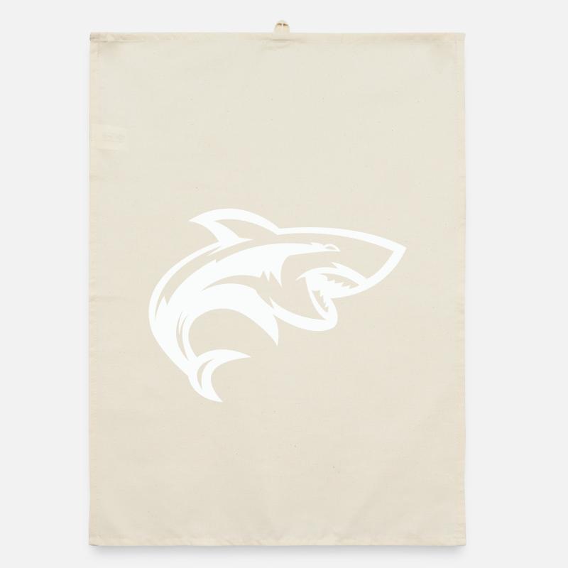Stylized shark head Organic dish towel