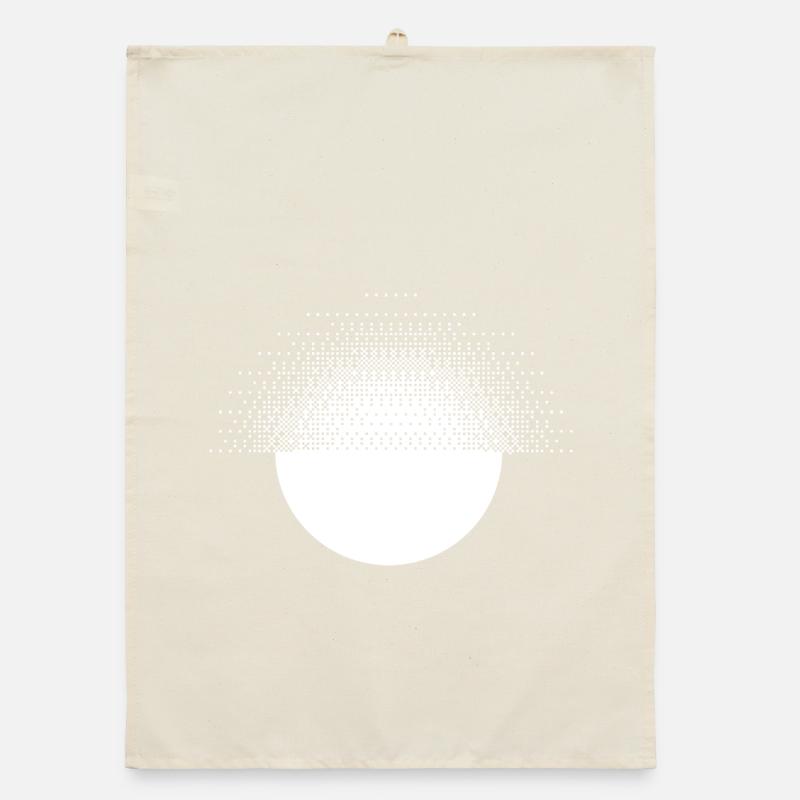 geometric sun design Organic dish towel