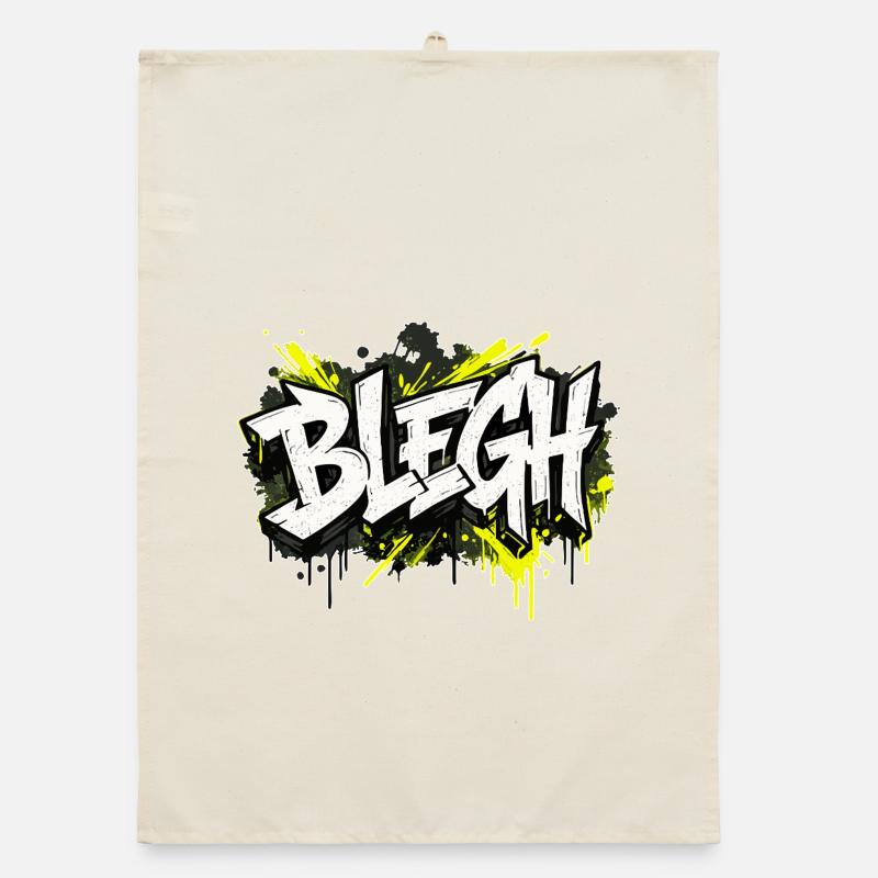 Blegh Graffiti Stil Organic Geschirrtuch