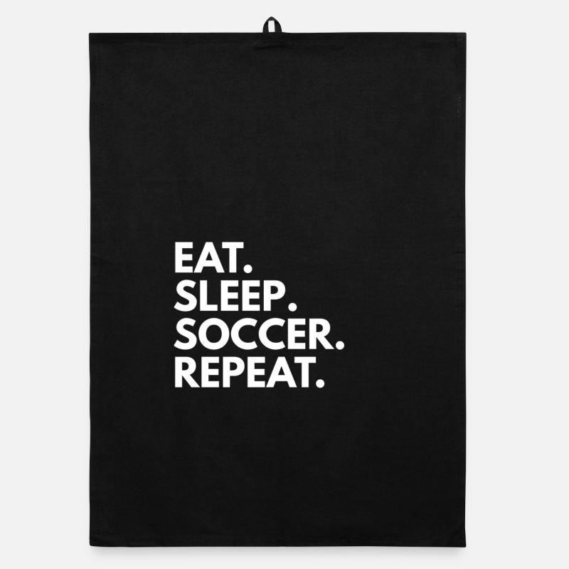 Eat. Sleep. Soccer. Repeat. Organic Geschirrtuch