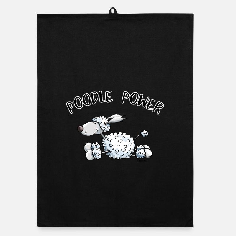 Poodle Power Organic Geschirrtuch