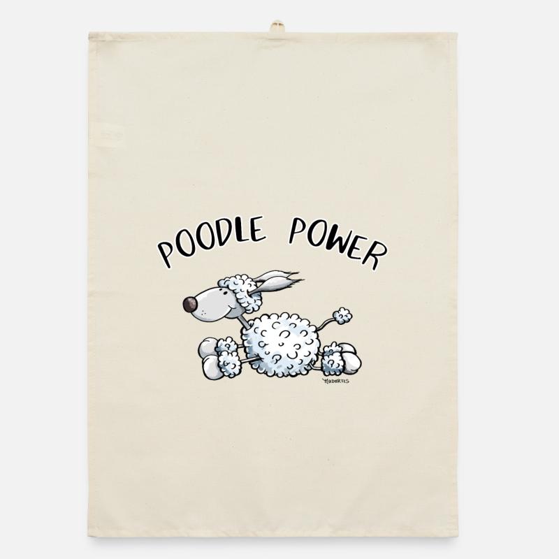 Poodle Power Organic Geschirrtuch