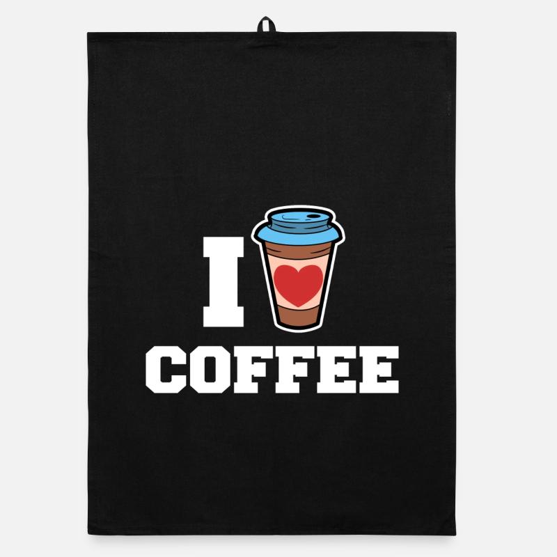 J’adore boire du café déclaration des amateurs de café Torchon bio