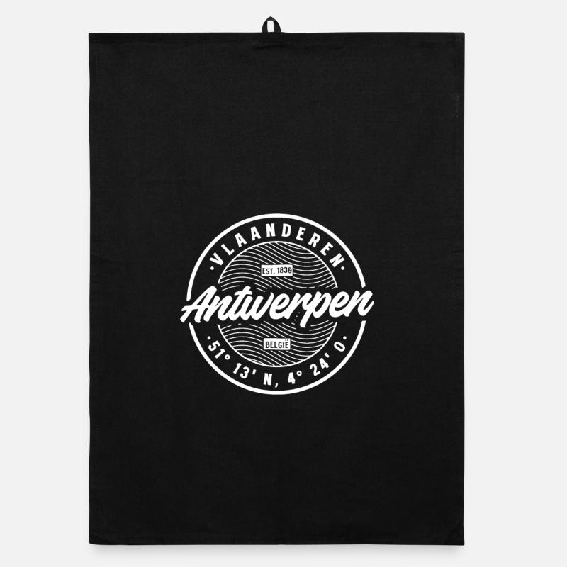 Antwerp Belgium Badge – City Design Organic dish towel
