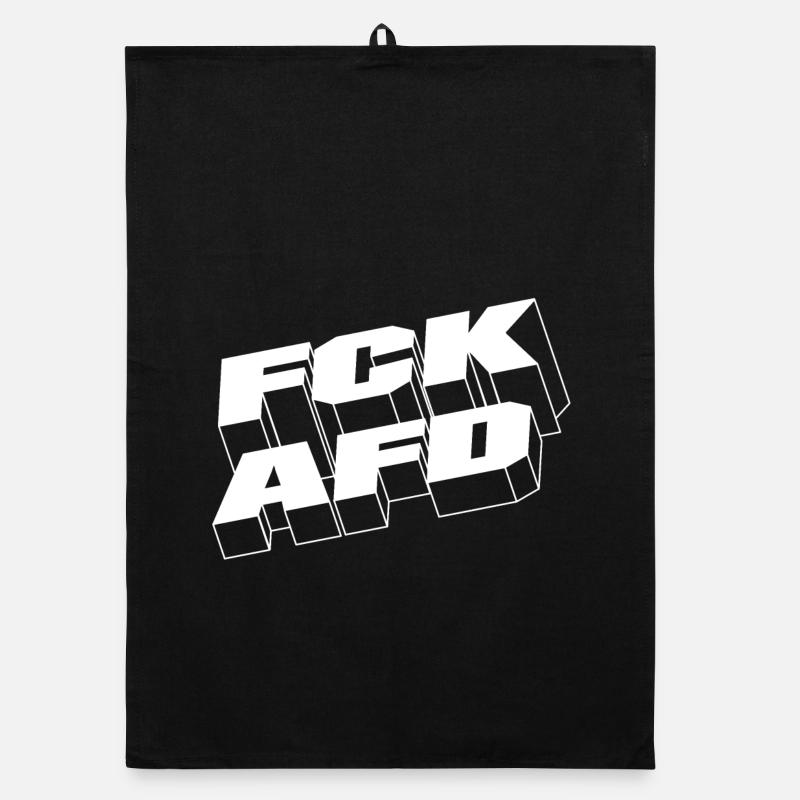 FCKAFD - Organic Geschirrtuch - Schwarz