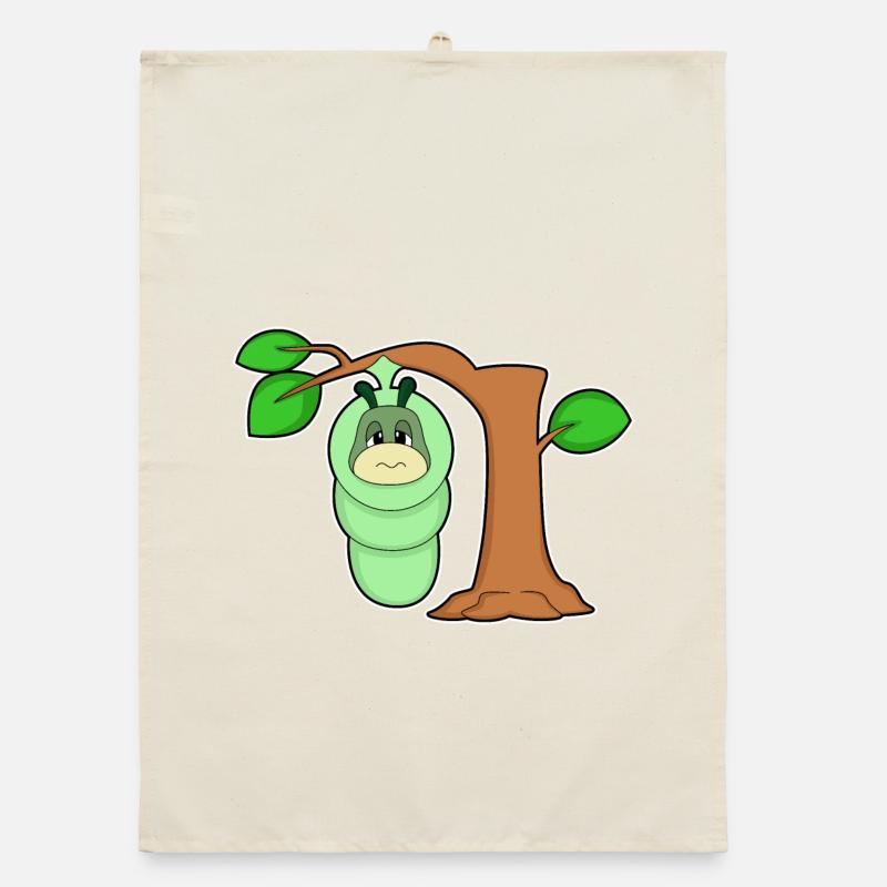 Raupe Schlafen Schlafsack Organic Geschirrtuch