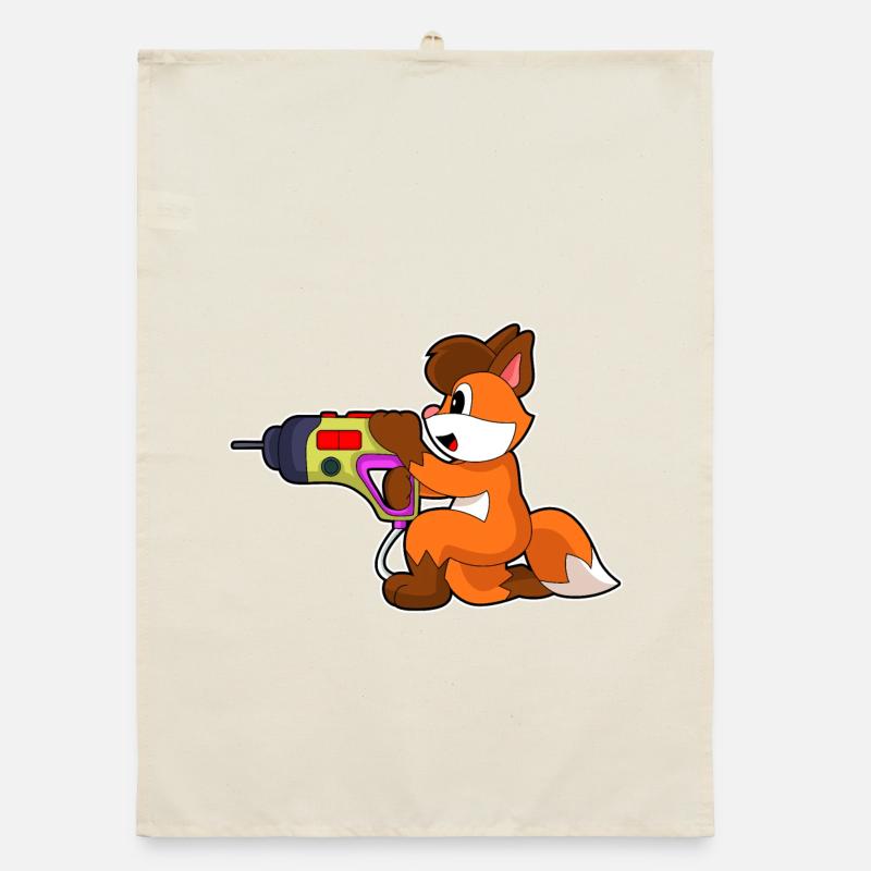 Fox Craftsman Drill Craft Organic dish towel