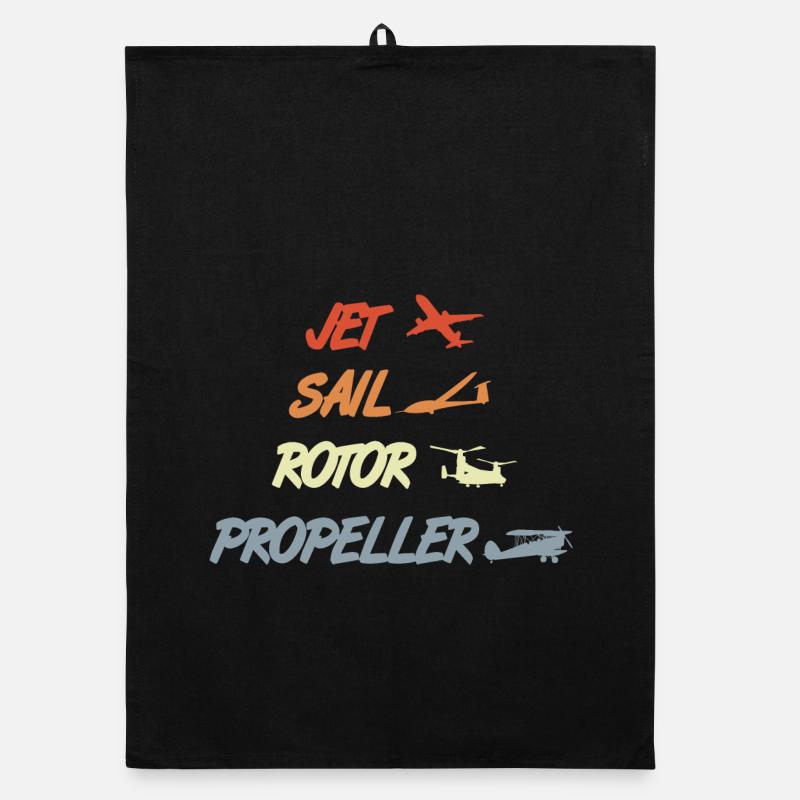 Retro Airplane Models Organic dish towel