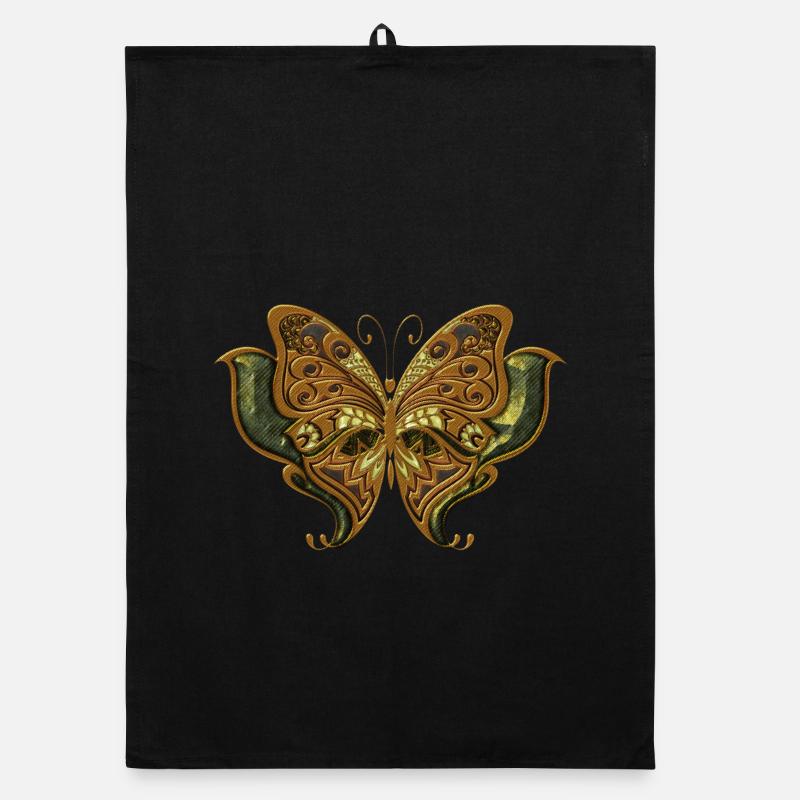 Superbe papillon élégant. Torchon bio