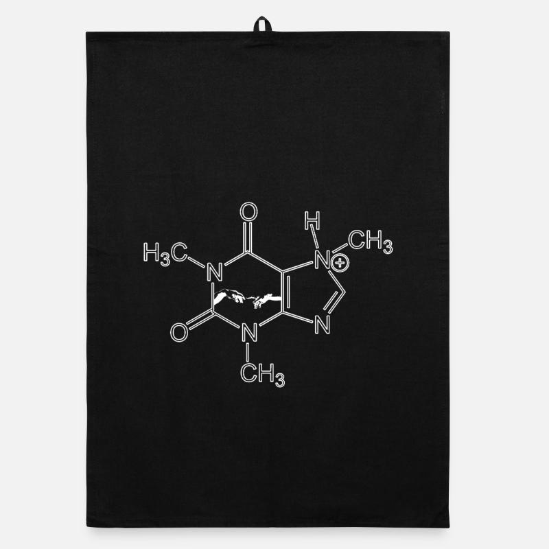 Caffeine molecule – energy to attract Organic dish towel