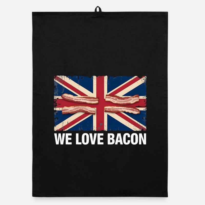 We Love Bacon UK Meme Organic Geschirrtuch