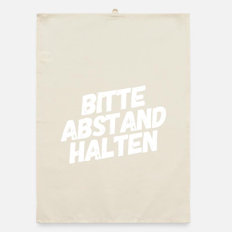 Please keep your distance Organic dish towel