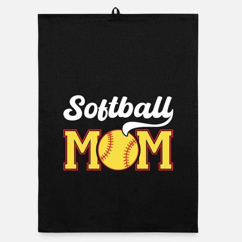 Softball Mama Pride Grafik Organic Geschirrtuch