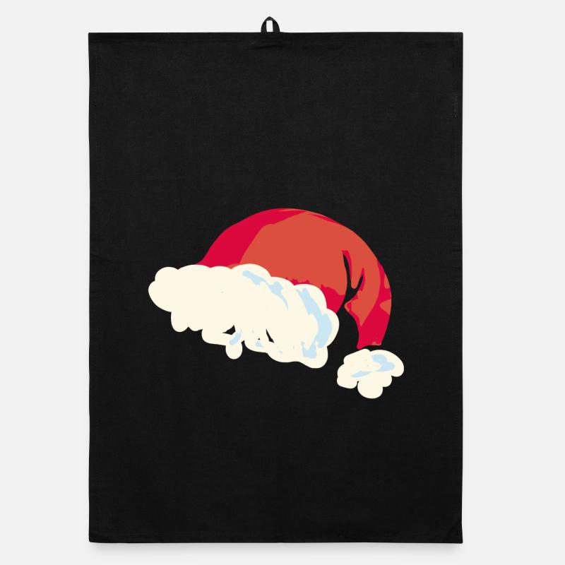 Christmas Santa Hat Flat Design Organic dish towel