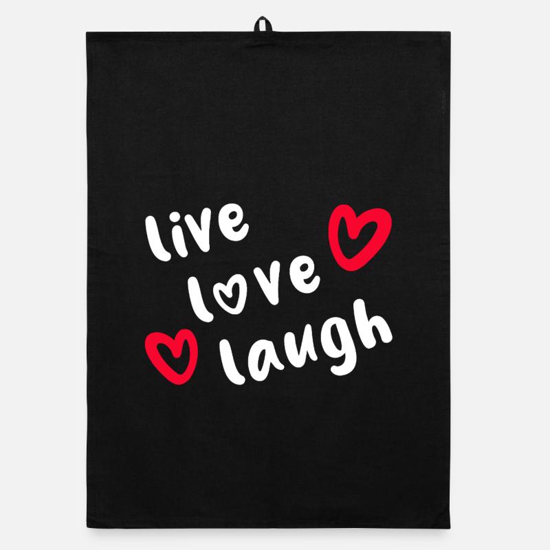 LIVE LOVE LAUGH - Ondes positives Torchon bio