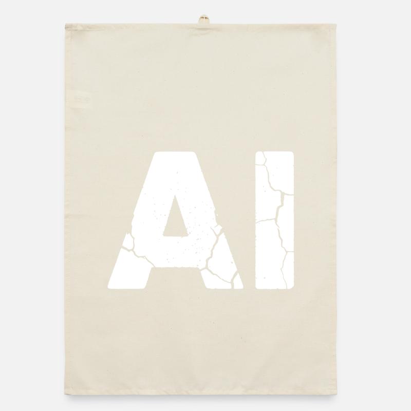 AI Artificial Intelligence Text Grunge Vector Organic dish towel