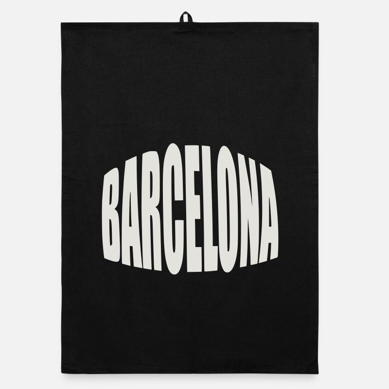 Barcelona Large Logo Organic dish towel